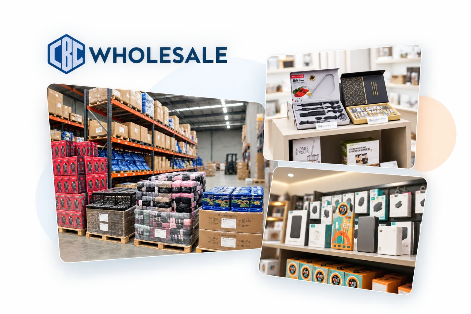 CBC Wholesale’s product-range imagery and company branding.